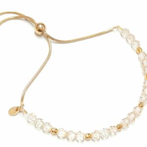 Pozłacana bransoletka z kryształkami