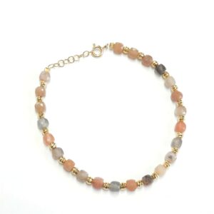 Srebrna bransoletka z kamieniami moonstone