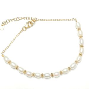 Srebrna bransoletka z perłą