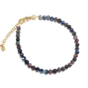 Srebrna bransoletka z szafirami