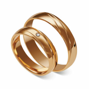 Obrączki z żółtego złota z grawerem