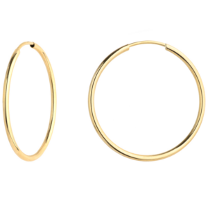 Złote kolczyki koła