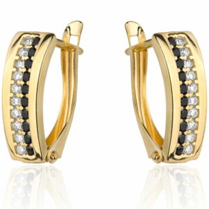 Złote kolczyki z cyrkoniami