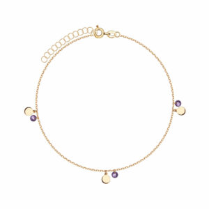 Pozłacana bransoletka z cyrkoniami