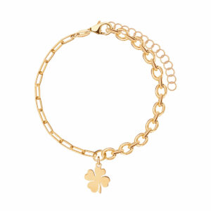 Pozłacana bransoletka z koniczyną