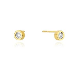 Złote kolczyki z diamentami