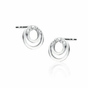 Złote kolczyki z brylantami