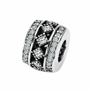 Srebrny charms z cyrkoniami