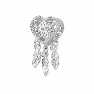 Srebrny charms łapacz snów