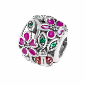 Srebrny charms z cyrkoniami