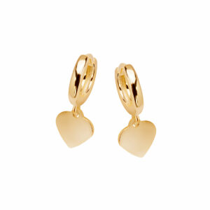 Pozłacane kolczyki z motywem serca