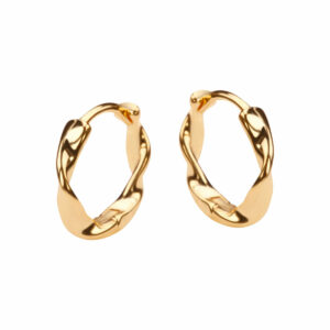 Pozłacane kolczyki w kształcie koła
