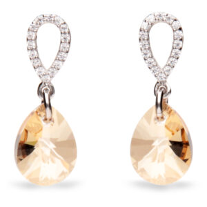 Srebrne kolczyki z kryształami