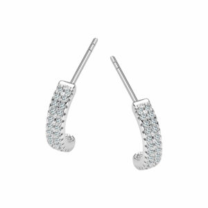 Srebrne kolczyki z cyrkoniami