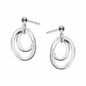 Srebrne kolczyki z motywem kółek