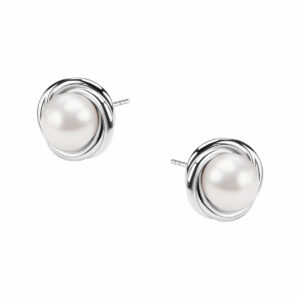 Srebrne kolczyki z perłą