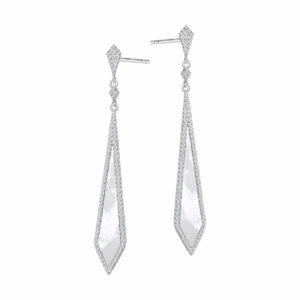 Srebrne kolczyki z masą perłową