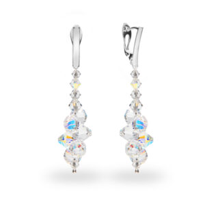 Srebrne kolczyki z kryształami