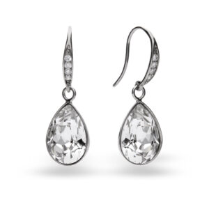 Srebrne  kolczyki z kryształami