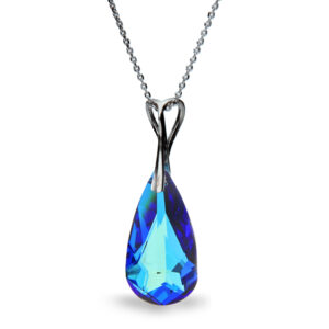 Srebrny naszyjnik z kryształem