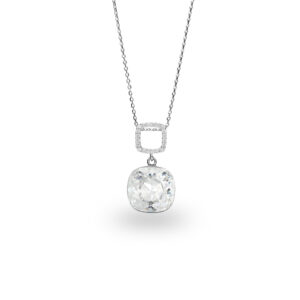 Srebrny naszyjnik z kryształami