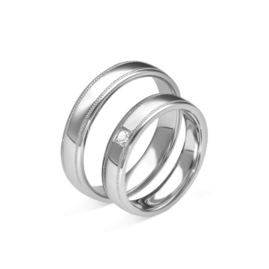 Obrączki ślubne z grawerem i kamieniem