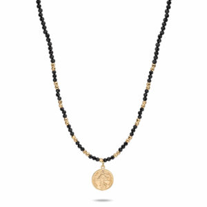 Pozłacany naszyjnik ze spinelami