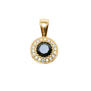 Złota zawieszka z cyrkoniami