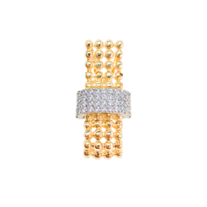 Złota zawieszka z cyrkoniami