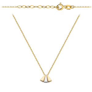 Złoty naszyjnik z trójkątami