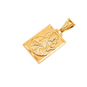 Złoty medalik z Matką Boską Częstochowską