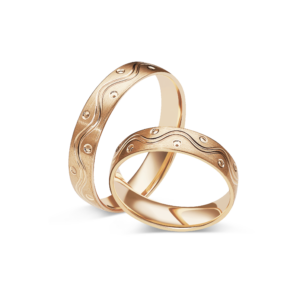 Obrączki ślubne z żółtego złota z grawerem