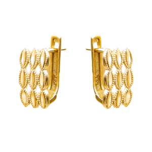 Złote kolczyki ażurowe