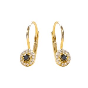 Złote kolczyki z cyrkoniami