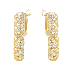 Złote kolczyki diamentowane