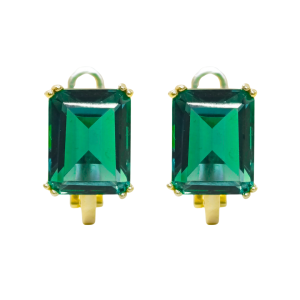 Złote kolczyki z cyrkoniami