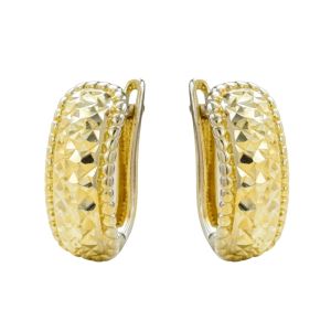 Złote kolczyki diamentowane