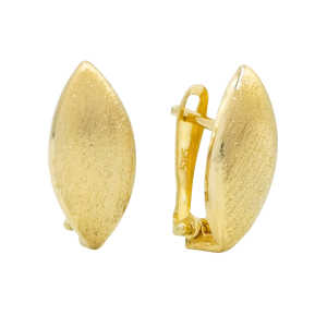 Złote kolczyki satynowe