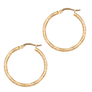 Złote kolczyki koła