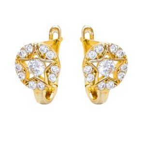 Złote kolczyki gwiazdki