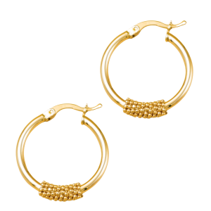 Złote kolczyki koła