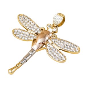 Złota zawieszka ważka