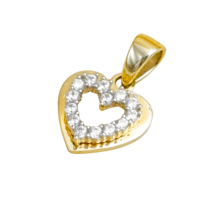 Złota zawieszka serce