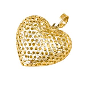 Złota zawieszka serce