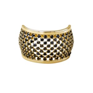 Złoty pierścionek z cyrkoniami