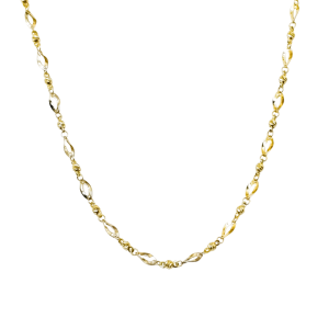 Złoty naszyjnik z grawerowanymi kulkami