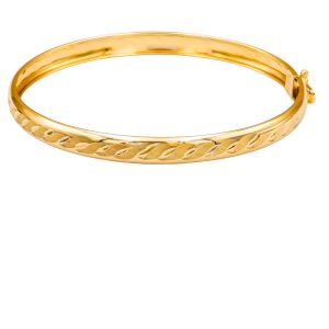 Złota sztywna bransoletka