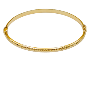 Złota sztywna bransoletka