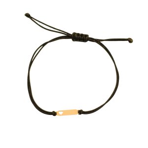 Złota bransoletka na sznurku