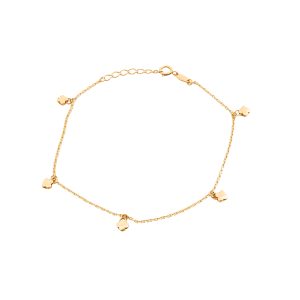 Złota bransoletka z koniczynkami